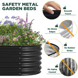 Oval Galvanised Steel Raised Garden Bed — 160 x 80 x 42cm — Allure Home Collections