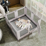 Boyup large whelping box in tempered glass and MDF for a mother dog and litter
