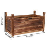 Medium Pine Wood Raised Garden Planter Box — 60 x 30 x 33cm — Allure Home Collections