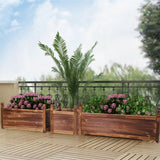 Medium Pine Wood Raised Garden Planter Box — 60 x 30 x 33cm — Allure Home Collections