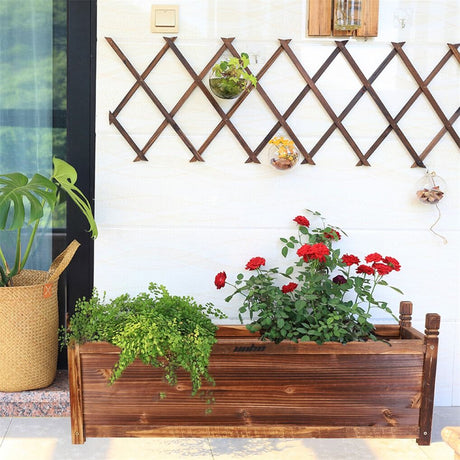 Medium Pine Wood Raised Garden Planter Box — 60 x 30 x 33cm — Allure Home Collections