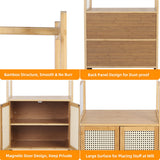 Elegant Bamboo Clothes Rack with Storage