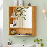 OB Flat 555mm Mirror Cabinet, Natural
