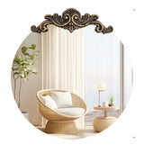 Baroque Antique Round Wall Mirror, Ornate D�cor, 90 x 94.5cm