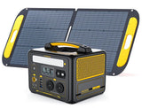 Portable Power Station, 600W with 110W Solar Panel