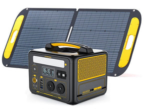 Portable Power Station, 600W with 110W Solar Panel