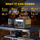 Portable Power Station, 600W with 110W Solar Panel, view 7