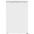 White 120 L bar fridge with door closed, compact upright cabinet
