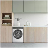 8 kg front load washing machine with viewing door, front view