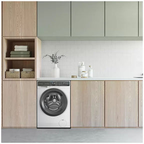 8 kg front load washing machine with viewing door, front view