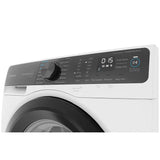 Washing machine door open showing the 8 kg stainless drum