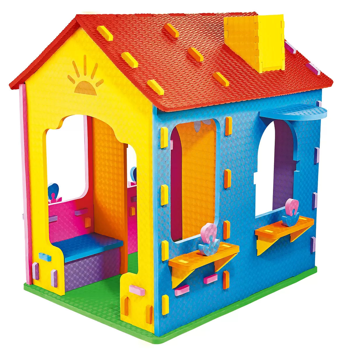 EVA foam playhouse assembly detail