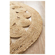 Hand Braided Jute Floor Rug Natural 150 x 150cm