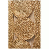 Hand Braided Jute Floor Rug Natural 150 x 150cm, view 4