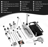 Sandringham 23 piece stainless steel cocktail shaker set on an acrylic stand