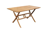 Eazy Rectangular Folding Table — Solid Acacia Wood, Space-Efficient — Allure Home Collections