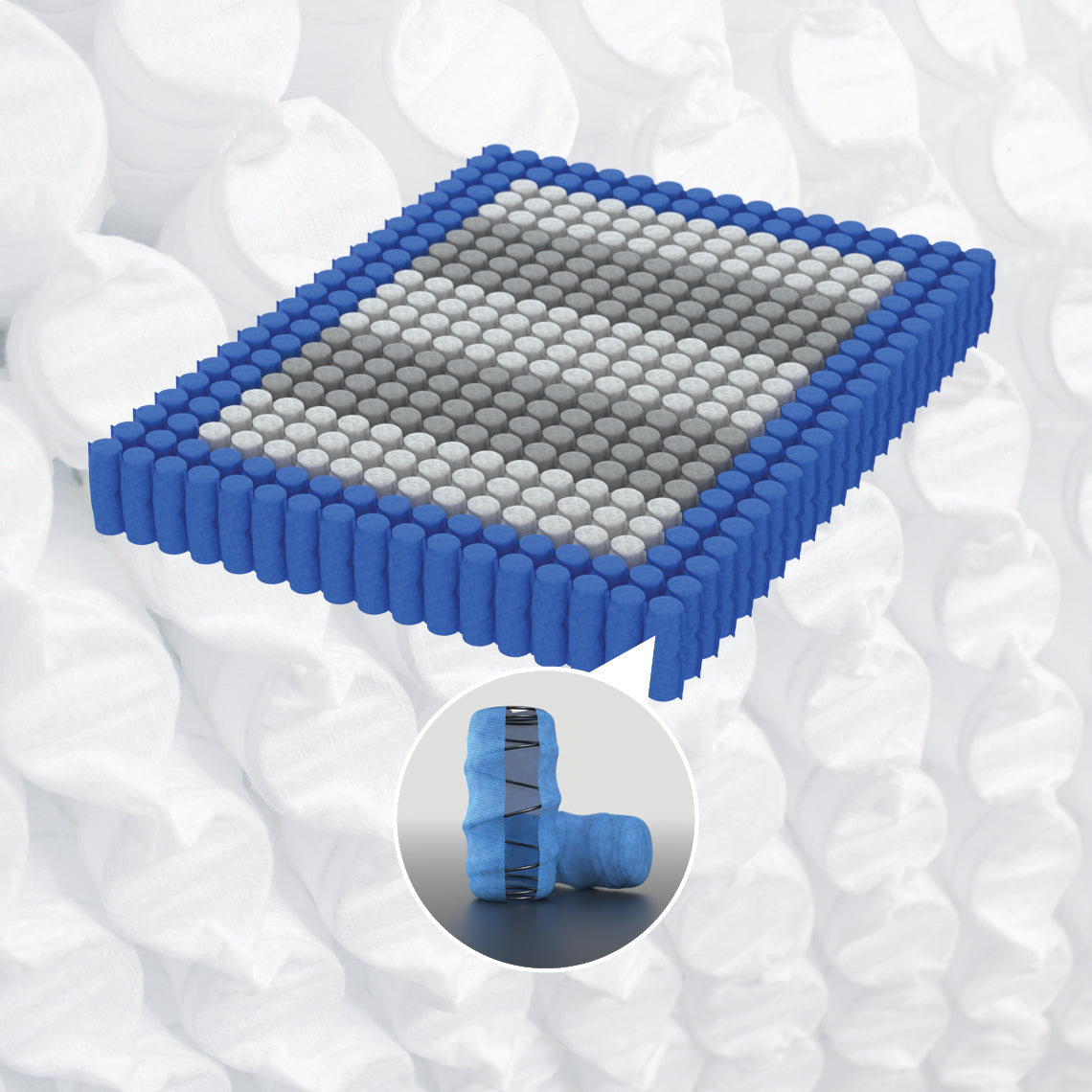 2.2 Superior King Single Mattress - 7 Zone Support