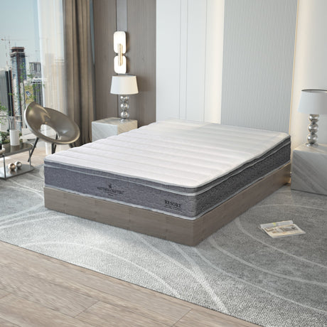 Medium firm 7 zone pocket spring mattress, 24cm queen