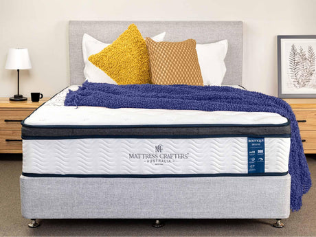Boutique Deluxe medium firm Euro top pocket spring mattress, king single