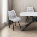 Neo Softy Fabric Dining Chairs — Set of 4, Grey or Dark Grey — Allure Home Collections
