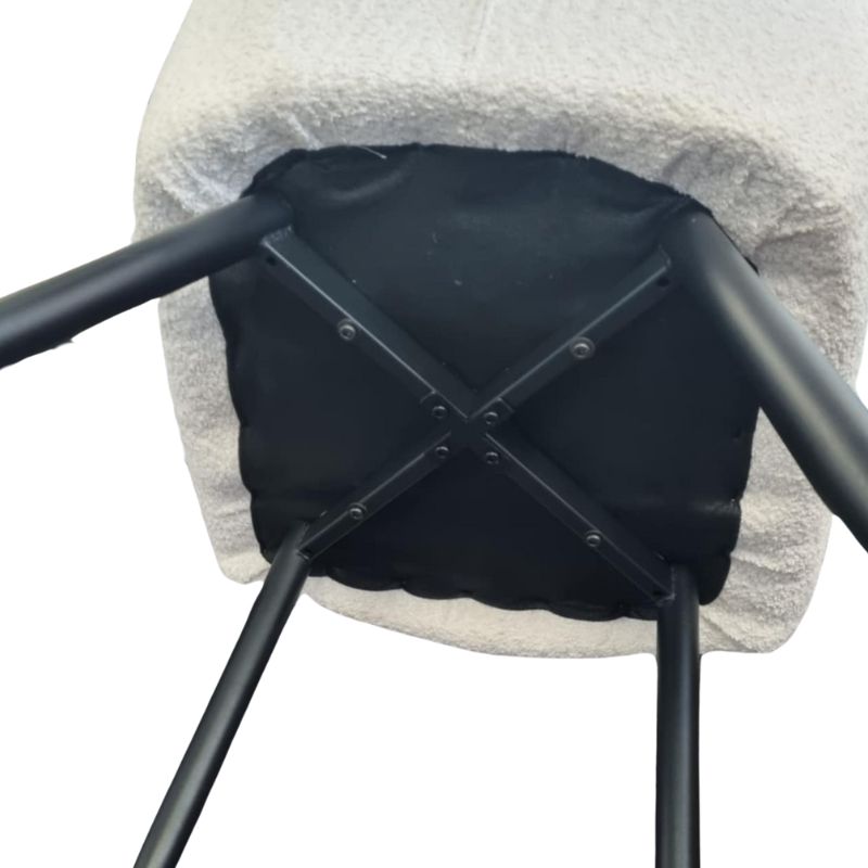 Neo Softy Fabric Dining Chairs — Set of 4, Grey or Dark Grey — Allure Home Collections