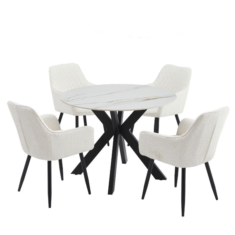 Elegant Round Marble Dining Table