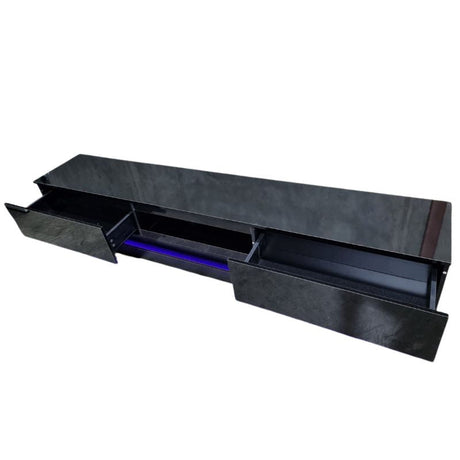 Modern High Gloss LED RGB TV Unit - 220cm