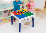 Convertible kids play table and chairs set with mesh storage bag