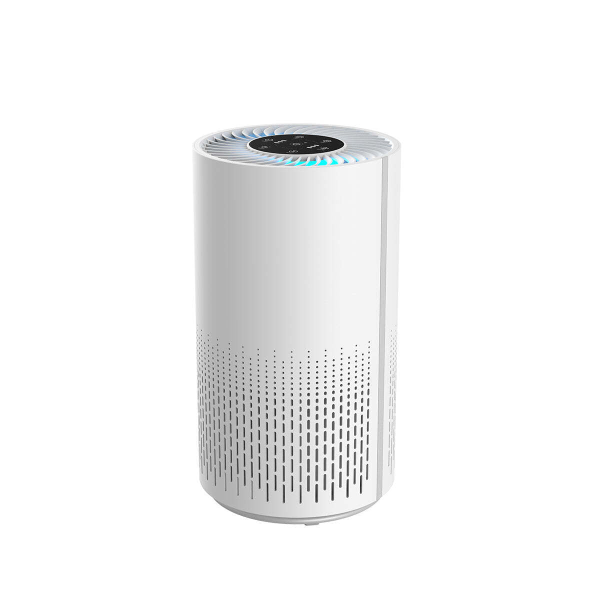 Air quality sensor indicator ring glowing on the air purifier