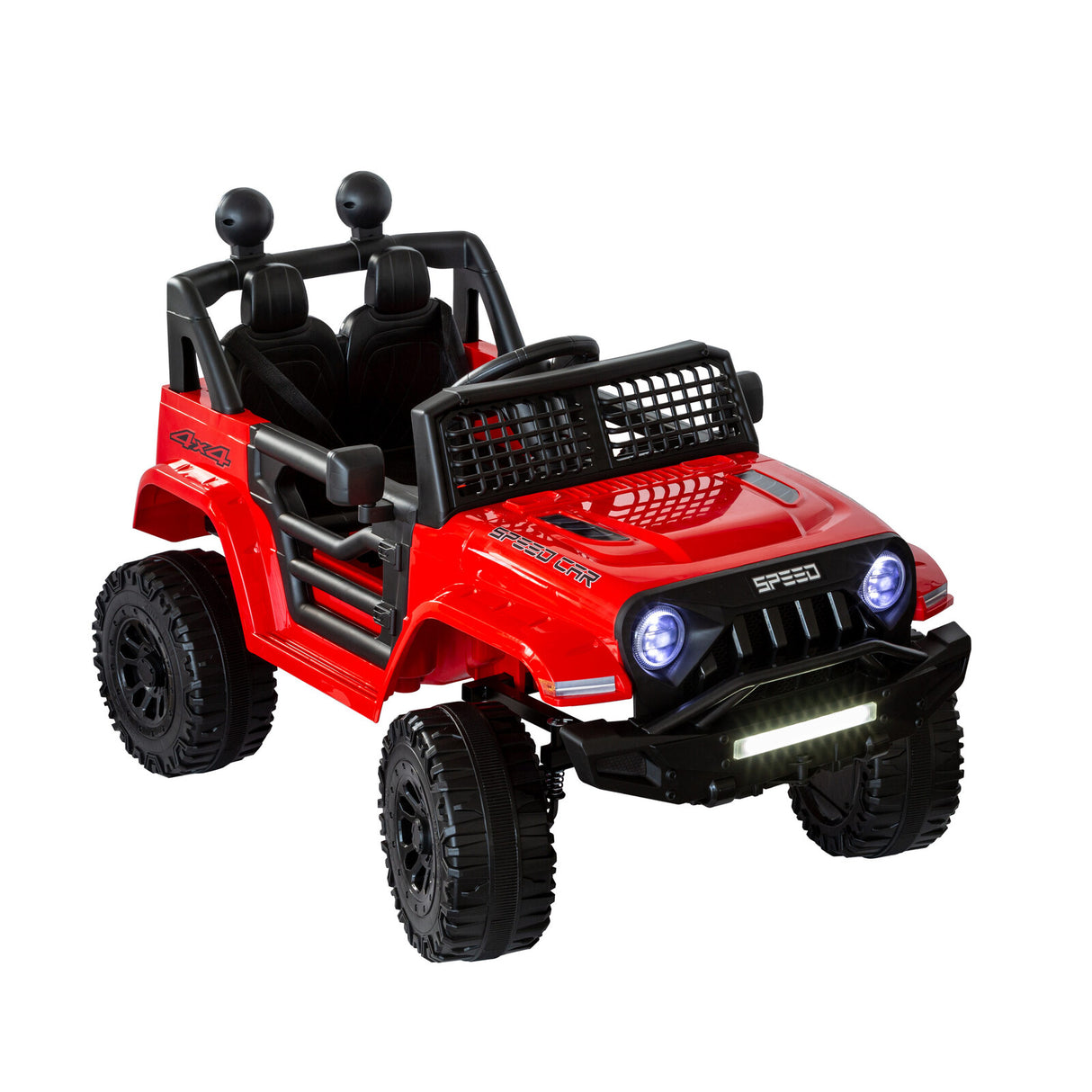 Dunsfold Kids Ride On Car, 12V Electric Off Road, Red