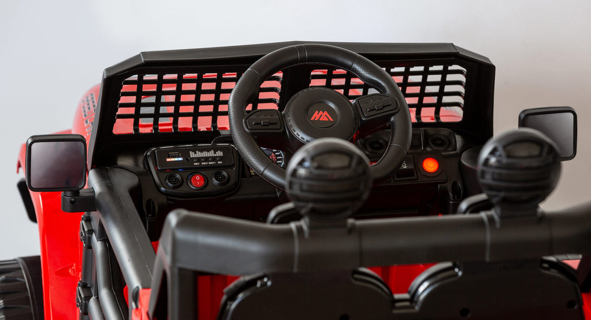Dunsfold Kids Ride On Car, 12V Electric Off Road, Red