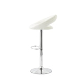Curve Leather Barstools - Set of Two