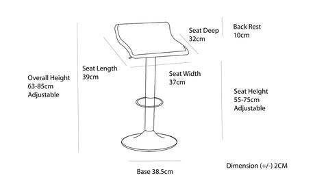 Elegant Leather Barstools with Swivel Seat