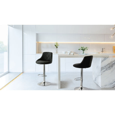 Langwarrin black bar stool in a modern Australian kitchen view 2