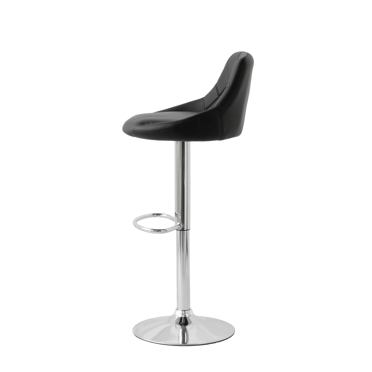 Langwarrin black bar stool in a modern Australian kitchen view 3