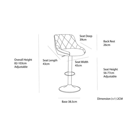 Langwarrin black bar stool in a modern Australian kitchen view 4