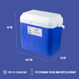 Nethercote Portable Cooler Box, 33L, Blue