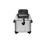 Frying basket with cool touch handle lifted from the 2000 W deep fryer