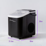 Bullet shaped ice cubes in the removable basket of the ice maker