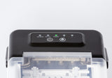 Transparent viewing window on the lid of the black ice maker