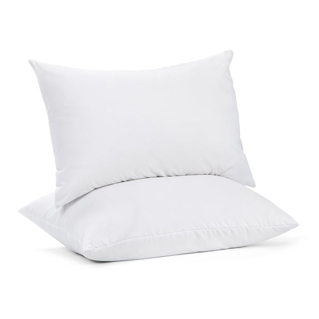 Hacienda 100% Cotton Hypoallergenic Pillow Covers with 800g Poly Fill — 2-Pack — Allure Home Collections