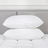 Hacienda 100% Cotton Hypoallergenic Pillow Covers with 800g Poly Fill — 2-Pack — Allure Home Collections