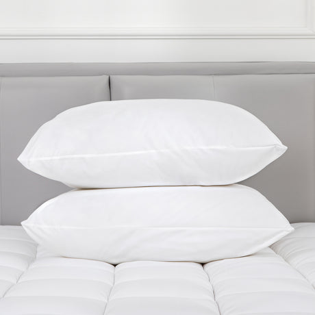 Hacienda 100% Cotton Hypoallergenic Pillow Covers with 800g Poly Fill — 2-Pack — Allure Home Collections