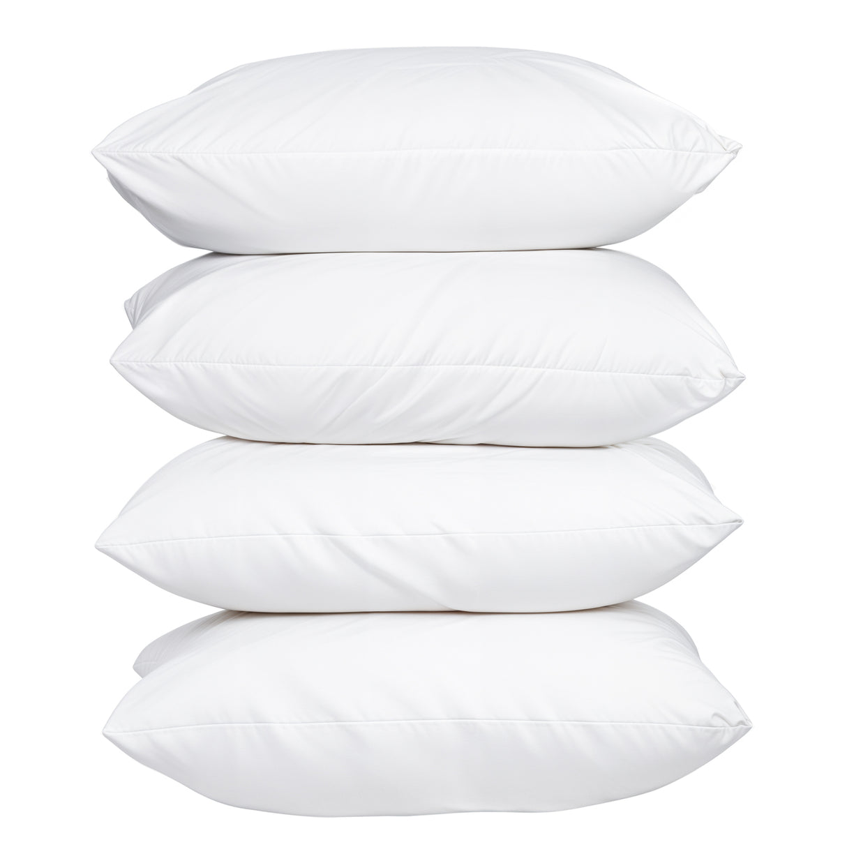 Hacienda 100% Cotton Hypoallergenic Pillow Covers with 800g Poly Fill — 4-Pack — Allure Home Collections