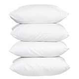 Hacienda 100% Cotton Hypoallergenic Pillow Covers with 800g Poly Fill — 4-Pack — Allure Home Collections