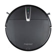 Black smart robot vacuum with charging dock and mopping pad