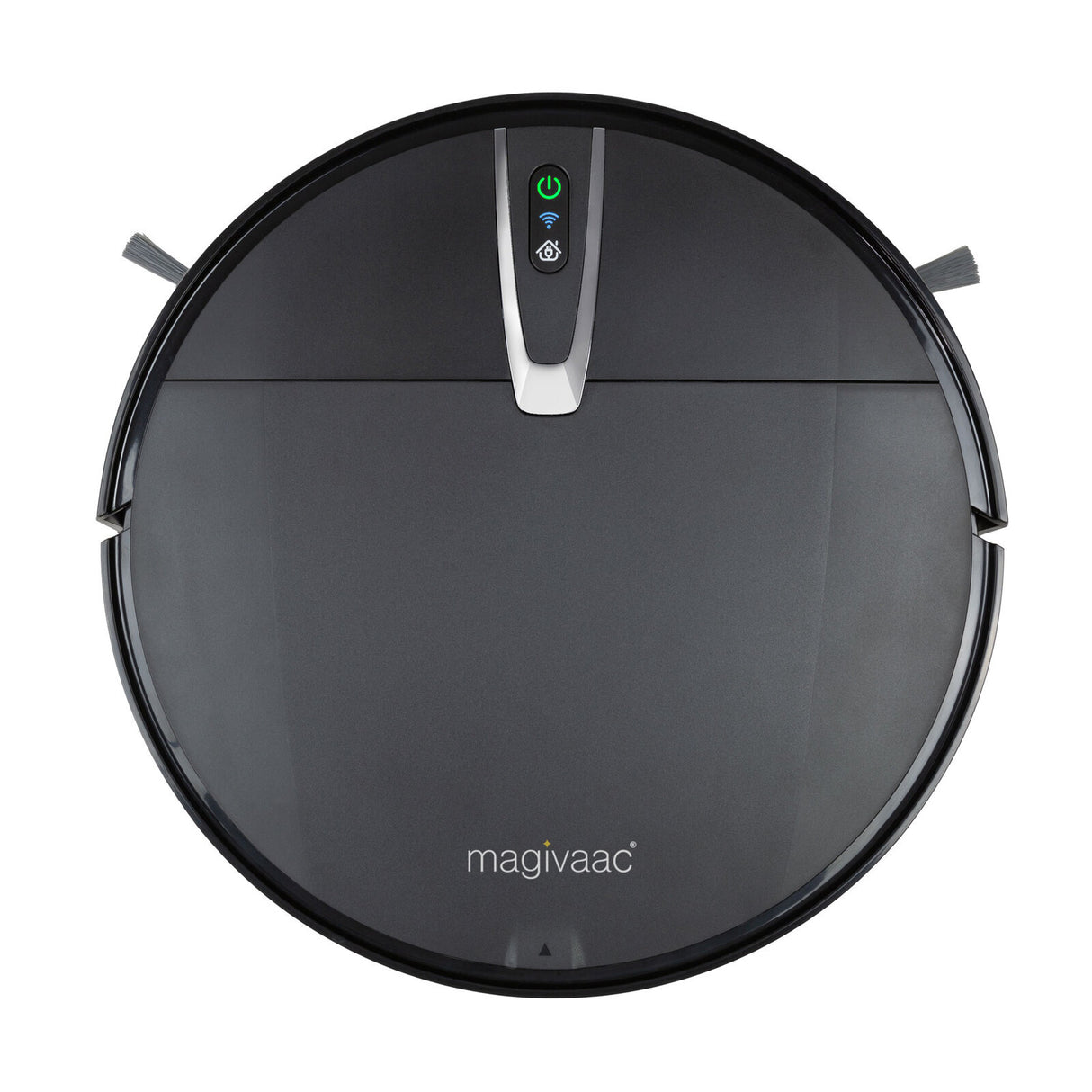 Black smart robot vacuum with charging dock and mopping pad