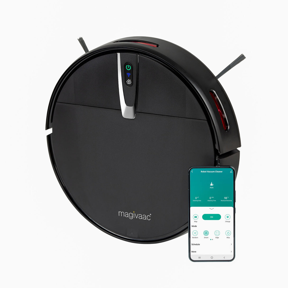 Kiel Smart Robot Vacuum, 3 in 1 with HEPA and Mopping Pad, Black