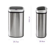 Napier stainless steel 50L motion sensor rubbish bin in a modern kitchen