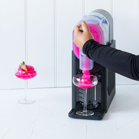 Milkshake and frappe made using the preset programs on the slushie maker